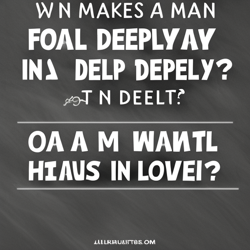What Makes A Man Fall Deeply In Love With A Woman?